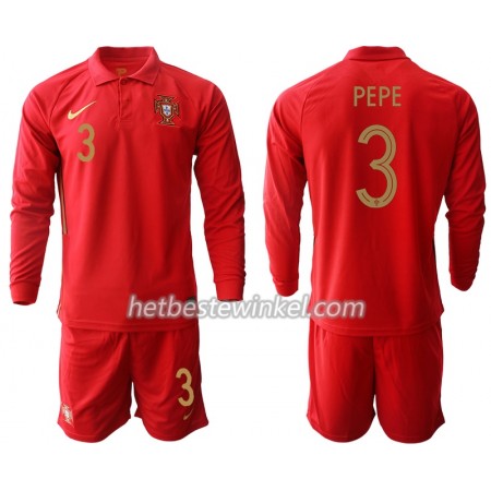 Portugal Pepe 3 Voetbaltenues Kind Thuis EK 2020 - LS (+ Korte broeken)